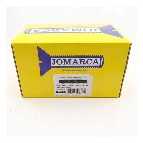 Parafuso Chipboard Cabeça Chata Phs 5,0 X 35 - Cx 500 Pçs Foto 1