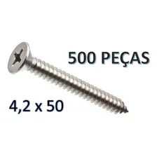 Parafuso Inox Auto Atarraxante 4,2 X 50mm Para Deck 500 Pçs Foto mini 2