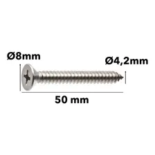 Parafuso Inox Auto Atarraxante 4,2 X 50mm Para Deck 500 Pçs Foto mini  3