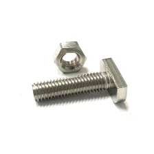 Parafuso Martelo M8 X 30mm Com Porcas Inox - 10 Foto mini 2