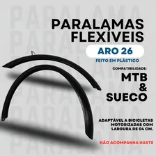 Paralama Bicicleta Motorizada Aro 26 Alto Brilho Preto Foto mini 4