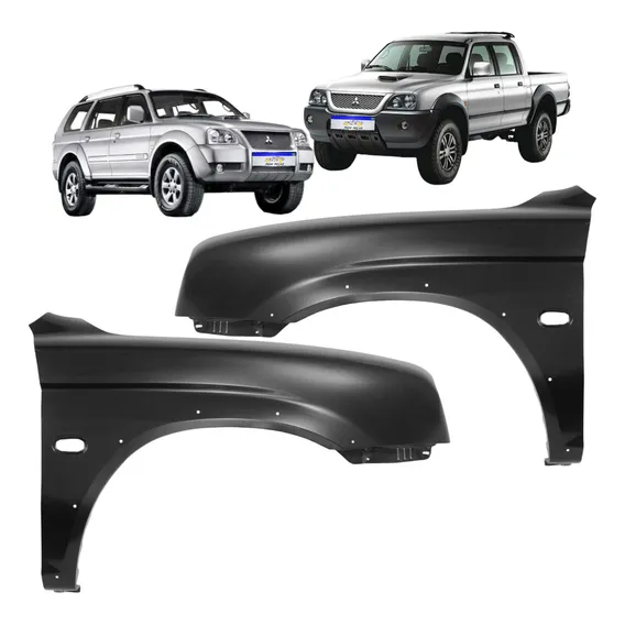 Paralama Mitsubishi L200 Sport 2004 2005 2006 2007 Cor Esquerdo Motorista Foto 1