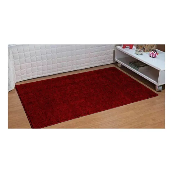 Passadeira Classic 50 X 100 Cm Vermelho Cereja Tapetes Oasis Desenho Do Tecido Liso Foto 1
