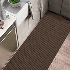 Passadeira Metro Cozinha Emborrachado 1.5mx45cm Marrom Foto mini 2