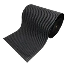 Passadeira Tapete Antiderrapante Duna Soft 43cm Preto 4 Metros Desenho do Tecido Liso Bella Casa Foto mini 1