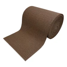 Passadeira Tapete Antiderrapante Soft 43cm Marrom 2 Metros Cor Marrom-escuro Desenho do tecido Liso Foto  mini 1