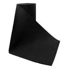 Passadeira Tapete Antiderrapante Soft 43cm Preto 2 Metros Desenho do tecido Liso Foto mini 2