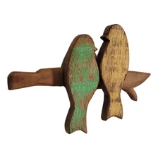 Pássaros Decorativos Para Parede Em Madeira Feito A Mão Foto mini 4