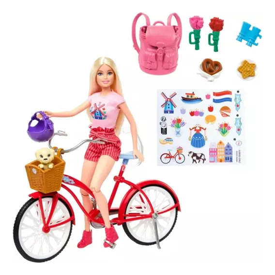 Passeio de bicicleta com bonecas Barbie Foto 1