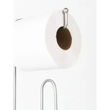 Passerini suporte porta papel higiênico banheiro 14.5x35cm prateado cromado Foto mini  3