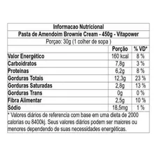 Pasta Amendoim 450 G Vitapower Brownie Cream Brownie Cream Foto mini 2