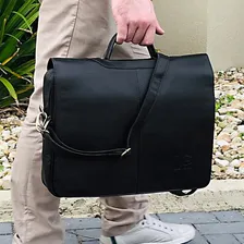 Pasta Bolsa Masculina Transversal Couro Legitimo 9008pa Cor Preto Foto mini  3