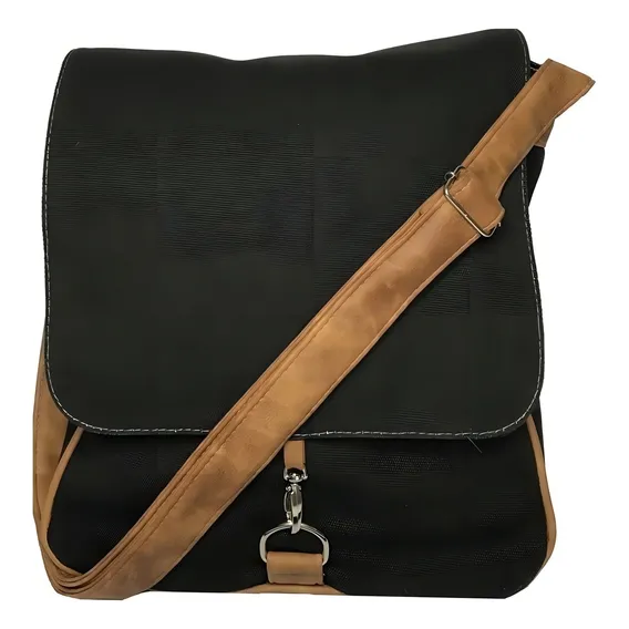 Pasta Carteiro Transversal Bolsa Documentos Facul Cores 01 Cor Preto Foto 1