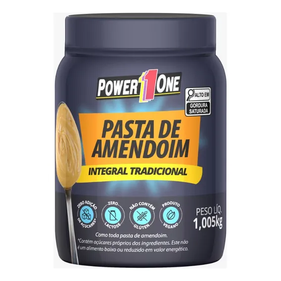 Pasta de Amendoim Integral Power 1 One Pote 1,005kg Foto 1
