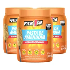 Pasta De Amendoim Power1one Crocante 1,005 Kg (3 Potes) Foto  mini 1