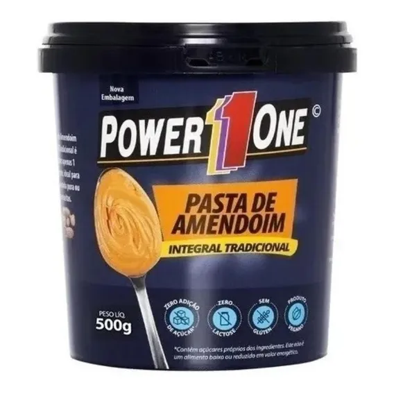 Pasta De Amendoim Tradicional Integral 500g Power 1 One Foto 1