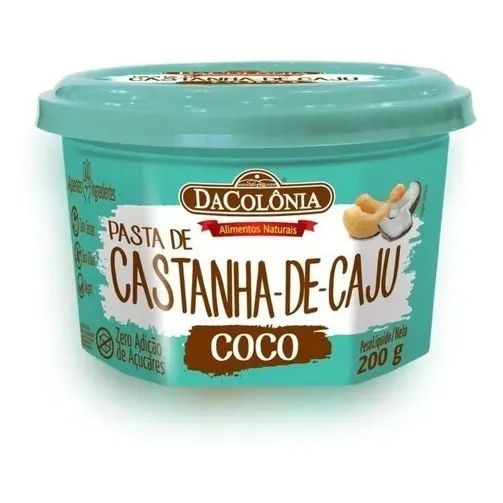 Pasta De Castanha De Caju Com Coco 200g Dacol么nia Foto 1