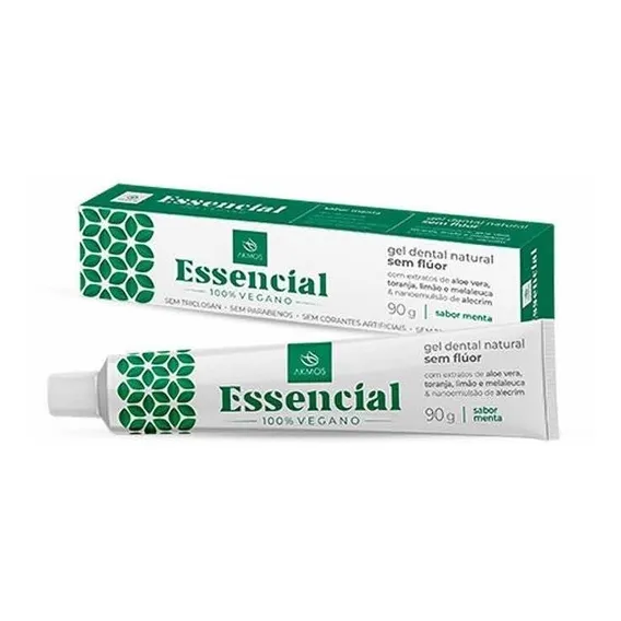 Pasta Dental 100% Vegano Sem Flúor Melaleuca E Aloe Vera 90g Foto 1