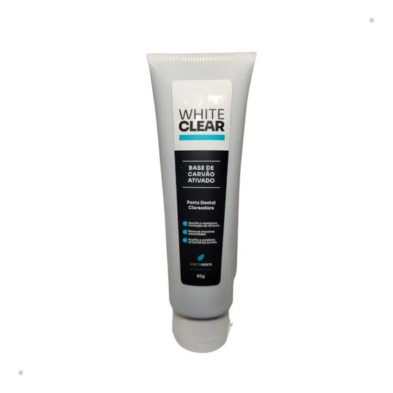 Pasta Dental Clareadora White Clear Carvão Ativado 90g Foto 1