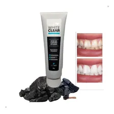Pasta Dental Clareadora White Clear Carvão Ativado 90g Foto mini  3