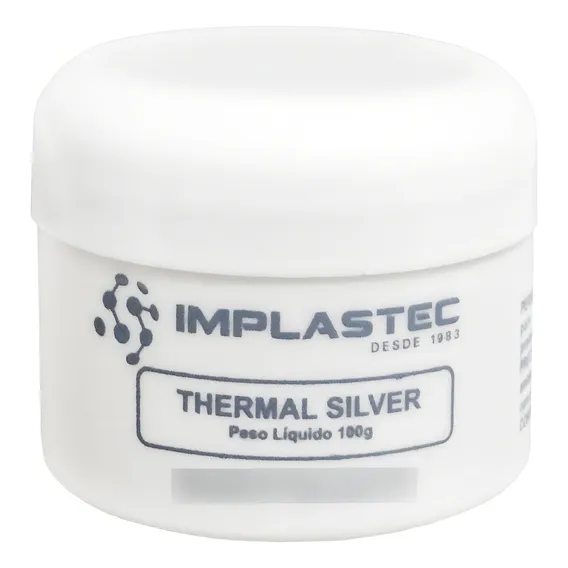 Pasta Térmica Com Prata Thermal Silver Implastec Pote 100g Foto 1