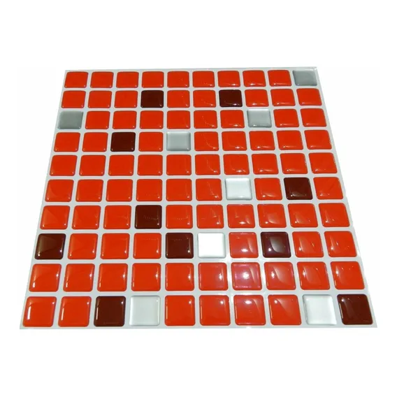 Pastilha Adesiva Resinada Kipastilha Cod M060 Cor Vermelho Foto 1