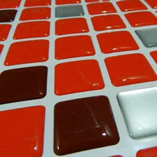 Pastilha Adesiva Resinada Kipastilha Cod M060 Cor Vermelho Foto mini 4