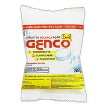 Pastilha Cloro Piscina Tricloro 100 Unidades 200gr Genco Foto  mini 1