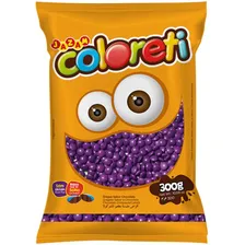 Pastilhas Chocolate Coloreti Mini Lilás Pacote 300g Foto  mini 1