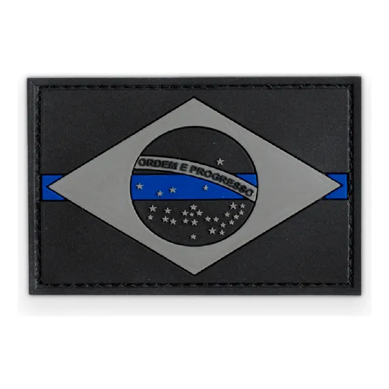 Patch Bandeira Brasil Emborrachado Farda Militar Invictus Foto 1