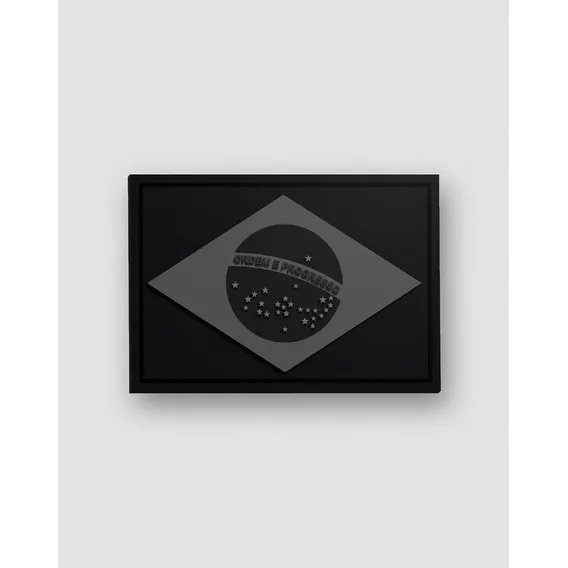 Patch Bandeira Brasil Preto/cinza Invictus Foto 1