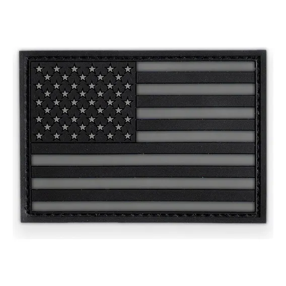 Patch Bandeira Eua Preto Invictus Foto 1