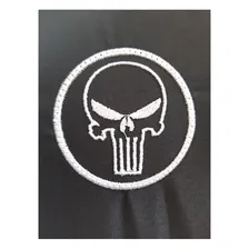 Patch Caveira Justiceiro Punisher Redonda Bordado Foto mini  2