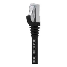 Patch Cord Blindado Cat5e Preto 3 Metros Utp Lan Foto mini 2