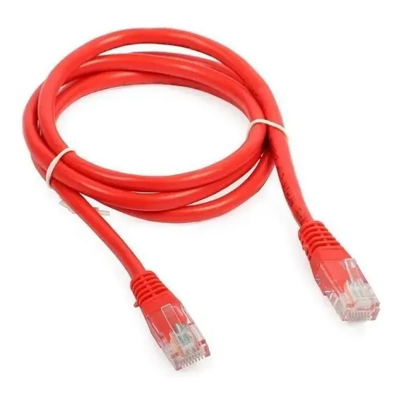 Patch Cord Cabo Rede De 1,5 Mts Cat5e C/ 10 Unidade Vermelho Foto 1