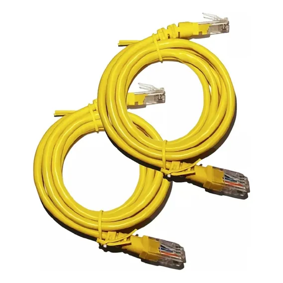 Patch Cord Cat5e 1,5m Amarelo 100% Cobre Foto 1