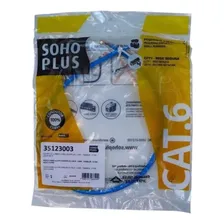 Patch Cord Cat6 Sohoplus Azul 50cm Furukawa Foto  mini 1