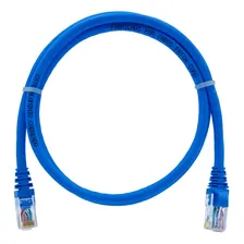 Patch Cord Cat6 Utp Giga 80 Centímetros - 20 Unidades Preto Cor Azul Foto  mini 1
