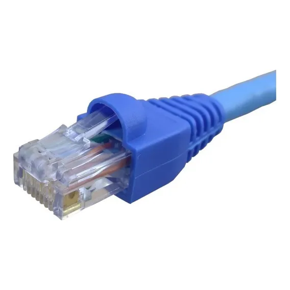 Patch Cord Crossover Cat6 100% Cobre Azul - 1 Metro Foto 1