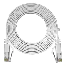 Patch Cord Flat Flexível Rj45 Cat6 1,5 Mts Branco Giga Lan Foto mini 4