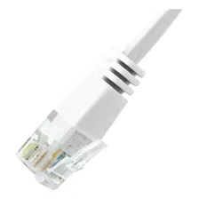 Patch Cord Flat Flexível Rj45 Cat6 1,5 Mts Branco Giga Lan Foto mini 3