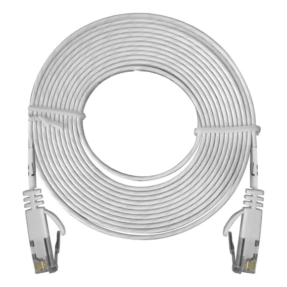 Patch Cord Flexível Cabo Flat Rj45 Giga Lan Cat6 1m Cinza Foto 1