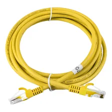 Patch Cord Flexível Rj45 Cat6 Cabo Utp Flexível 2,5m Amarelo Foto mini  3