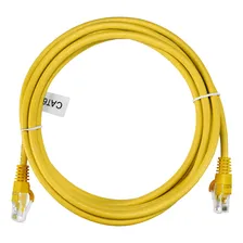 Patch Cord Flexível Rj45 Cat6 Cabo Utp Flexível 2,5m Amarelo Foto  mini 1