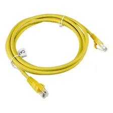 Patch Cord Flexível Rj45 Cat6 Cabo Utp Flexível 2,5m Amarelo Foto mini  2