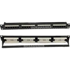Patch Panel 24 Portas Cat6 Rj45 Rede Lan Utp Certifica Giga c/Guia Traseira - LINK+ Foto mini  2