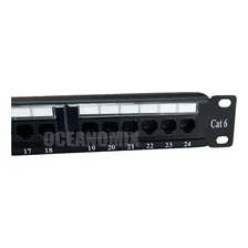 Patch Panel 24 Portas Cat6 Rj45 Rede Lan Utp Certifica Giga c/Guia Traseira - LINK+ Foto mini  3
