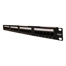 Patch Panel 24 Portas Cat6 Rj45 Utp Rack 19 Certifica Giga Hpy Network Foto mini 2