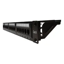Patch Panel 24 Portas Cat6 Rj45 Utp Rack 19 Certifica Giga Hpy Network Foto mini 3