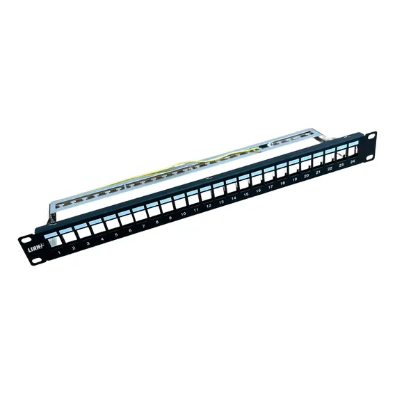 Patch Panel 24 Portas Descarregado C/guia Traseiro Blindado Foto 1